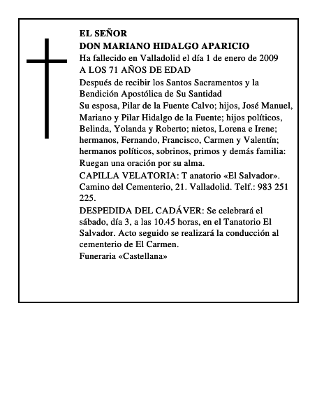 DON MARIANO HIDALGO APARICIO