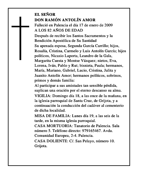 DON RAMÓN ANTOLÍN AMOR