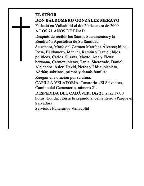 DON BALDOMERO GONZÁLEZ MERAYO