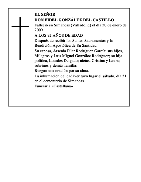 DON FIDEL GONZÁLEZ DEL CASTILLO