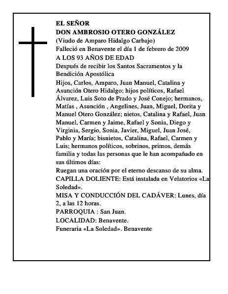 DON AMBROSIO OTERO GONZÁLEZ
