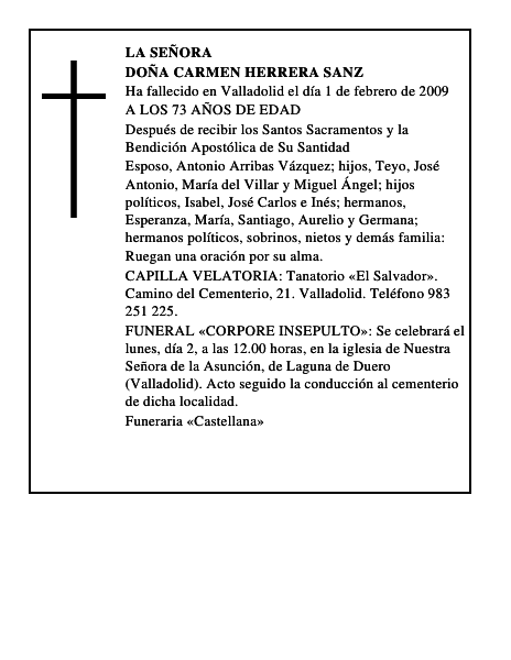 DOÑA CARMEN HERRERA SANZ
