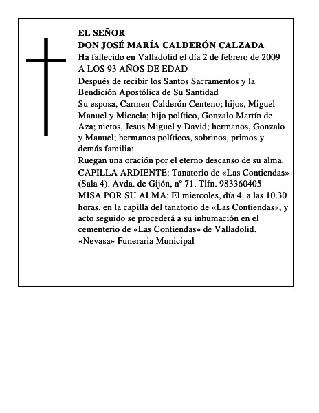 DON JOSÉ MARÍA CALDERÓN CALZADA