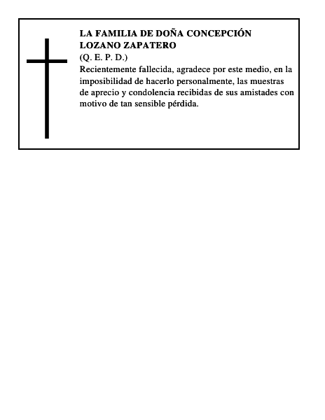 LA FAMILIA DE DOÑA CONCEPCIÓN LOZANO ZAPATERO
