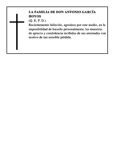 LA FAMILIA DE DON ANTONIO GARCÍA HOYOS