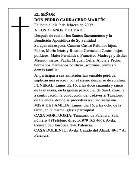 DON PEDRO CARRACEDO MARTÍN