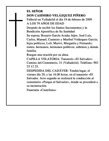 DON CASIMIRO VELÁZQUEZ PIÑERO