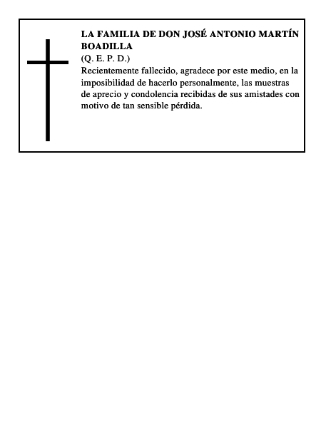 LA FAMILIA DE DON JOSÉ ANTONIO MARTÍN BOADILLA
