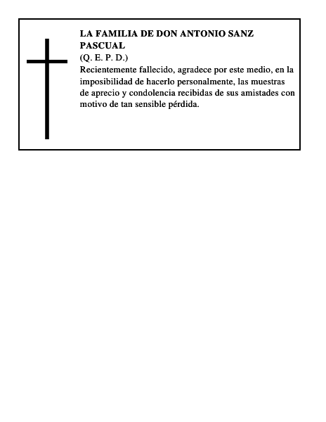 LA FAMILIA DE DON ANTONIO SANZ PASCUAL