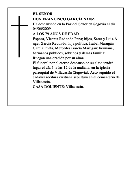 DON FRANCISCO GARCÍA SANZ