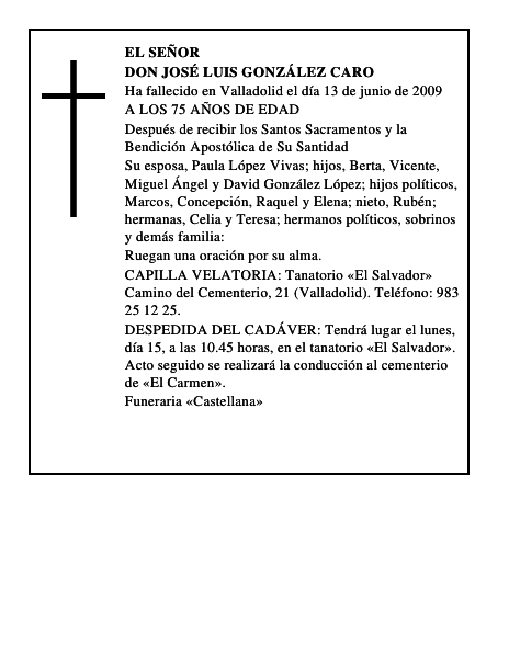 DON JOSÉ LUIS GONZÁLEZ CARO