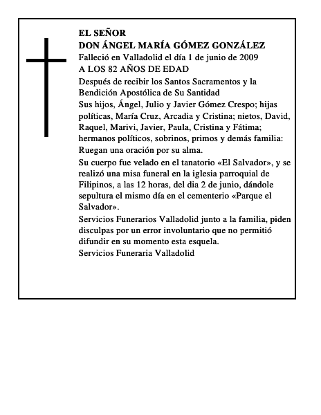 DON ÁNGEL MARÍA GÓMEZ GONZÁLEZ
