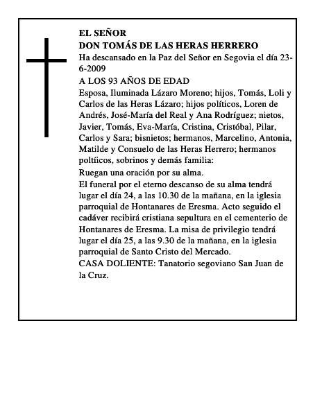 DON TOMÁS DE LAS HERAS HERRERO