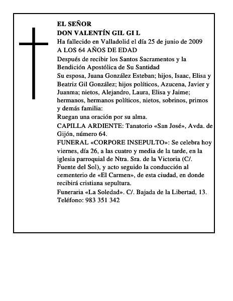DON VALENTÍN GIL GI L