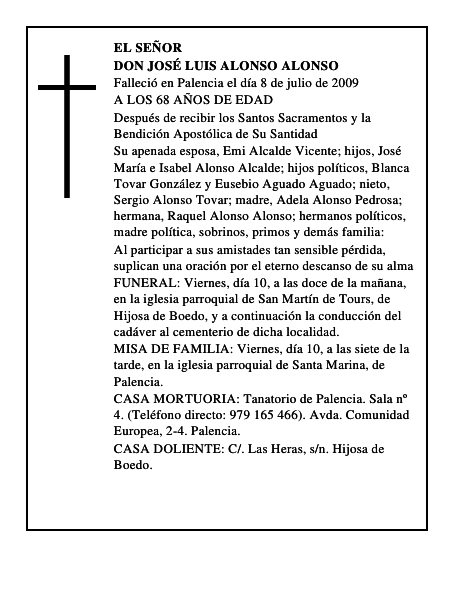 DON JOSÉ LUIS ALONSO ALONSO