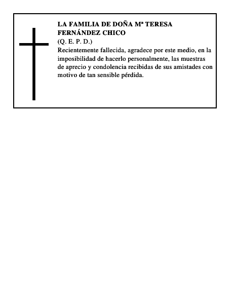 LA FAMILIA DE DOÑA Mª TERESA FERNÁNDEZ CHICO