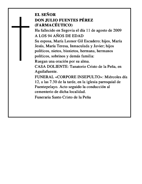 DON JULIO FUENTES PÉREZ (FARMACÉUTICO)