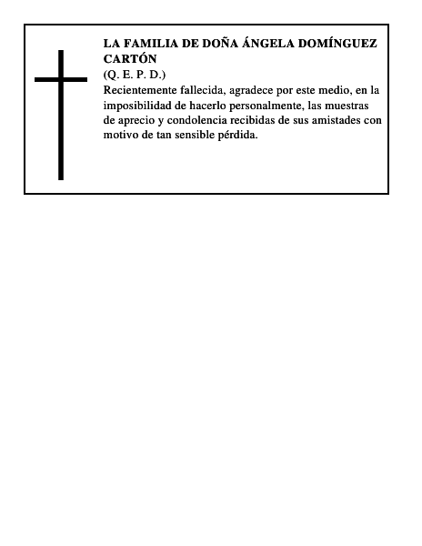 LA FAMILIA DE DOÑA ÁNGELA DOMÍNGUEZ CARTÓN