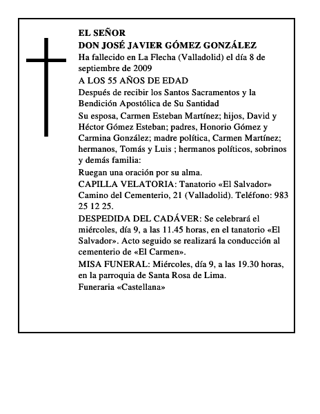 DON JOSÉ JAVIER GÓMEZ GONZÁLEZ