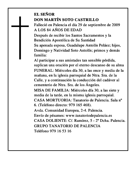 DON MARTÍN SOTO CASTRILLO