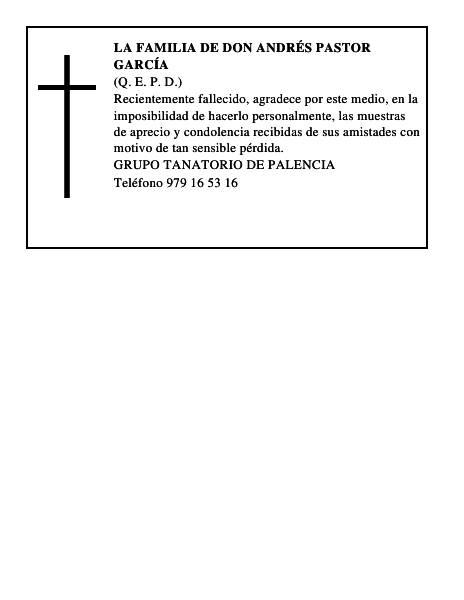 LA FAMILIA DE DON ANDRÉS PASTOR GARCÍA