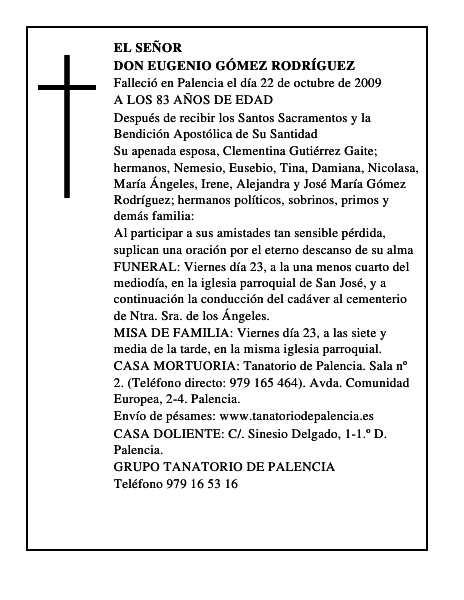 DON EUGENIO GÓMEZ RODRÍGUEZ
