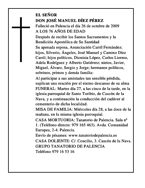 DON JOSÉ MANUEL DÍEZ PÉREZ