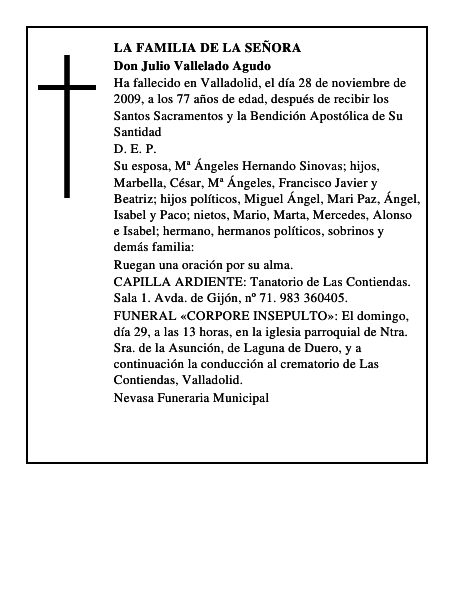 Don Julio Vallelado Agudo