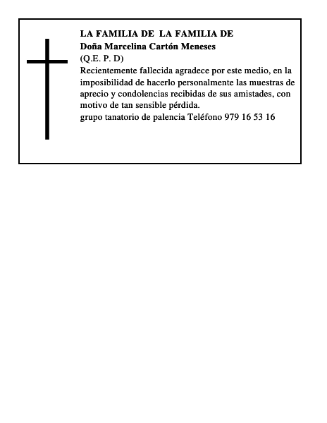 Doña Marcelina Cartón Meneses