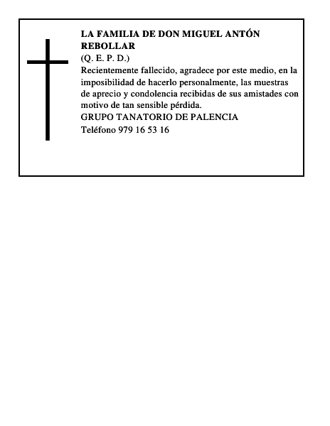 LA FAMILIA DE DON MIGUEL ANTÓN REBOLLAR