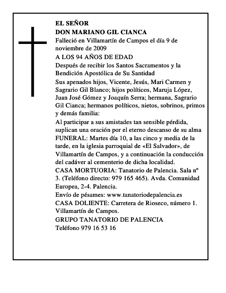 DON MARIANO GIL CIANCA