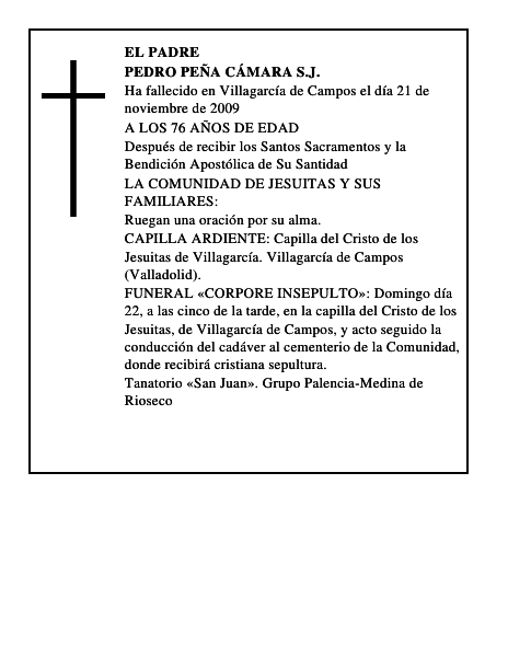 PEDRO PEÑA CÁMARA S.J.