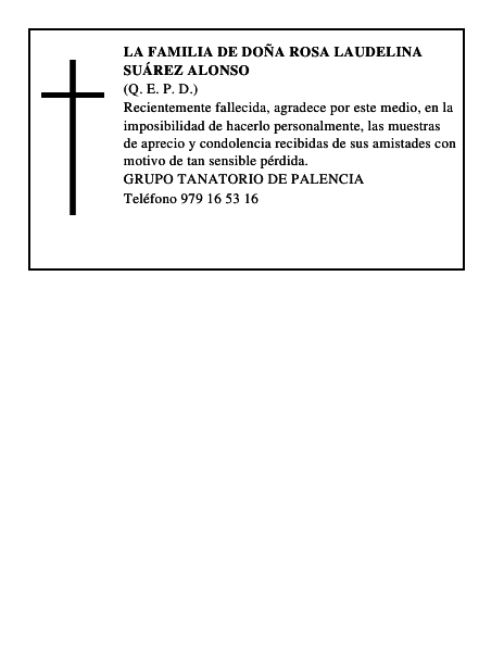 LA FAMILIA DE DOÑA ROSA LAUDELINA SUÁREZ ALONSO