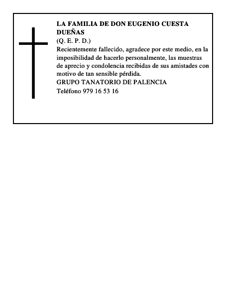 LA FAMILIA DE DON EUGENIO CUESTA DUEÑAS