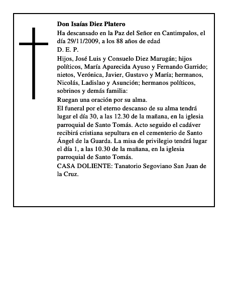 Don Isaías Diez Platero