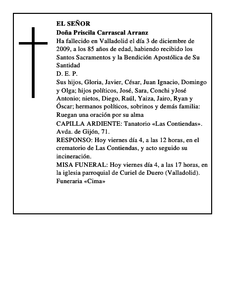 Doña Priscila Carrascal Arranz