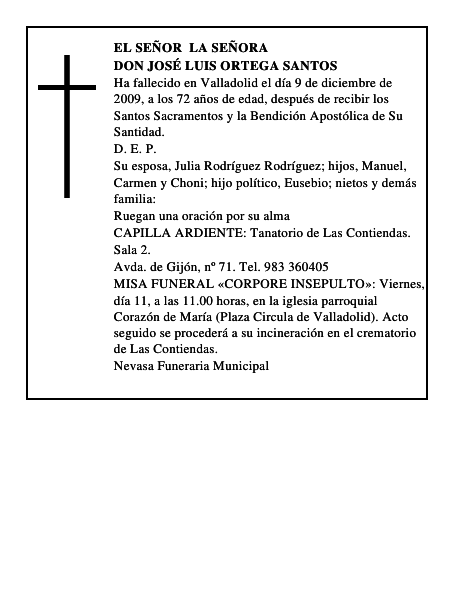 Don José Luis Ortega Santos