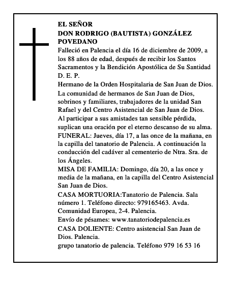 Don Rodrigo (Bautista) González Povedano