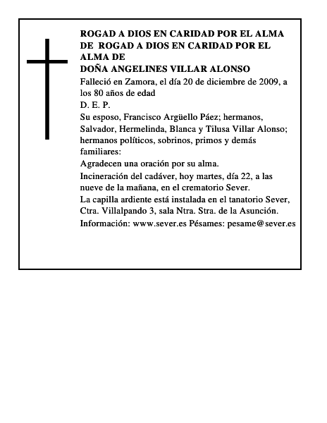 Doña Angelines Villar Alonso