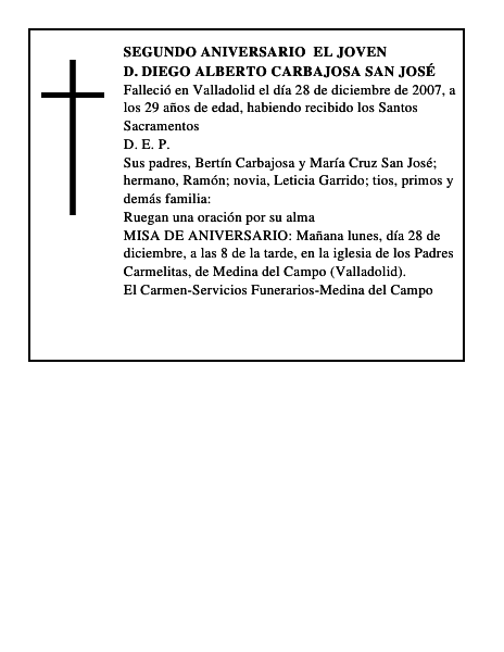 D. Diego Alberto Carbajosa San José