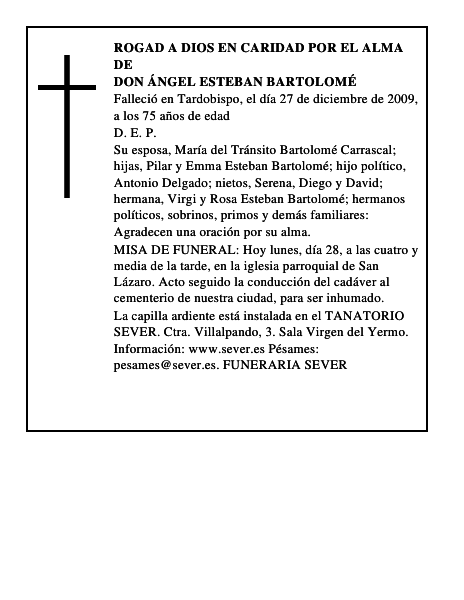 Don Ángel Esteban Bartolomé