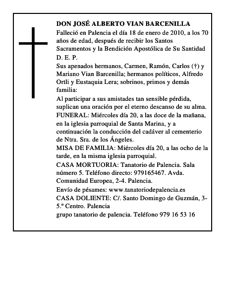 Don José Alberto Vian Barcenilla