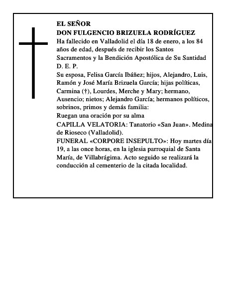Don Fulgencio Brizuela Rodríguez
