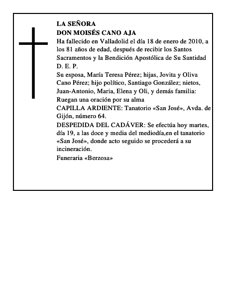Don Moisés Cano Aja
