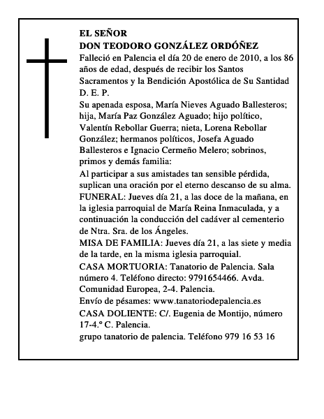 Don Teodoro González Ordóñez