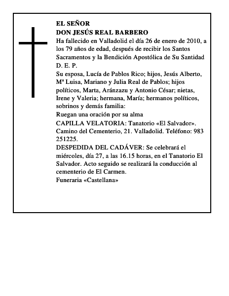 Don Jesús Real Barbero