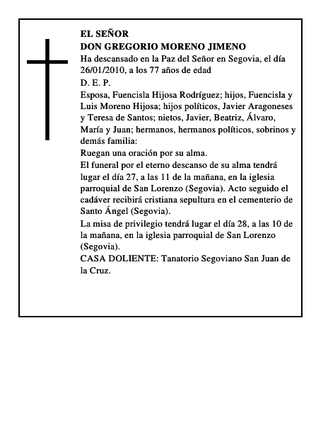 Don Gregorio Moreno Jimeno