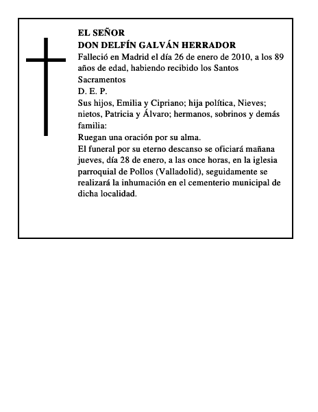 Don Delfín Galván Herrador