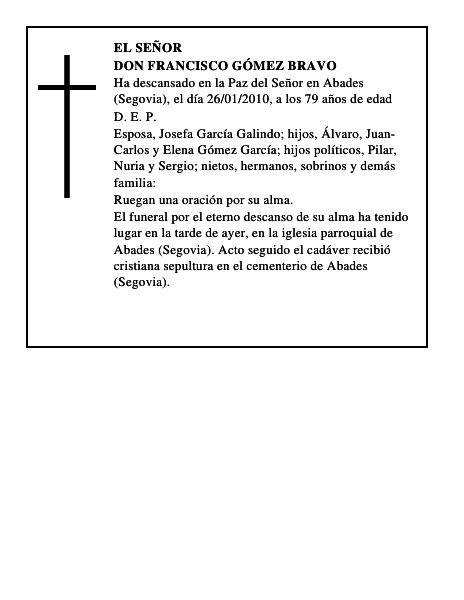 Don Francisco Gómez Bravo