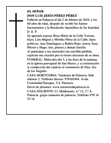 Don Luis Jesús Pérez Pérez